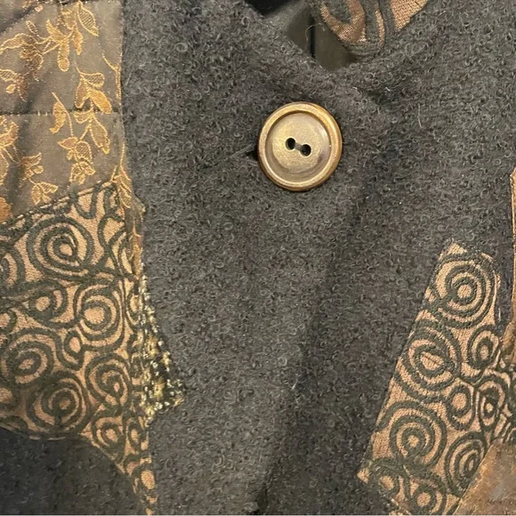 CB Wraps by Chadwicks Vintage Long Wool Wearable Art Maxi Coat Size M - Picture 7 of 16